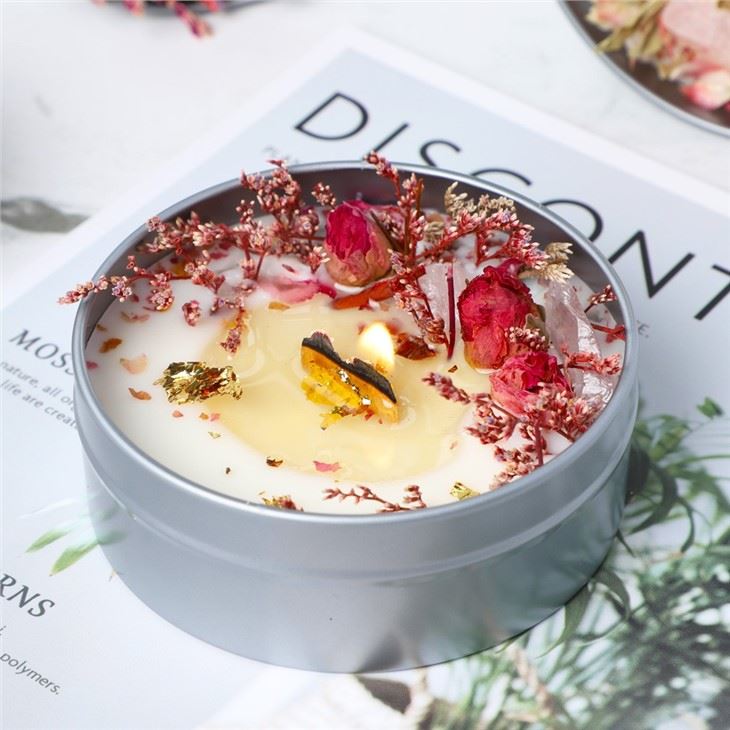 Luxury Dried Flower Scented Candles