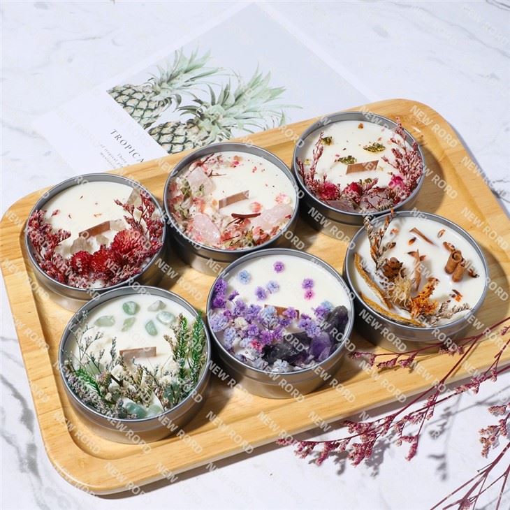Luxury Dried Flower Scented Candles