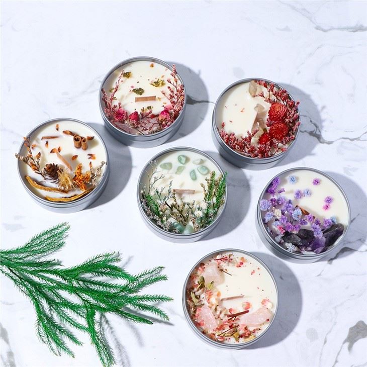 Luxury Dried Flower Scented Candles